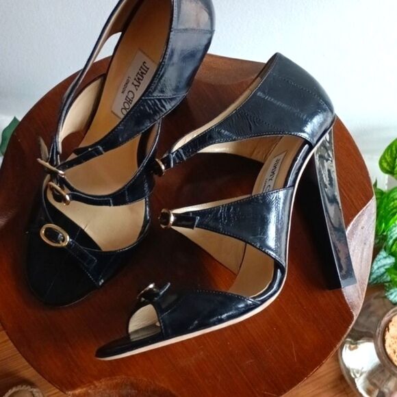 Black Jimmy Choo Eel Skin Heels, EU 40 - Picture 4 of 12